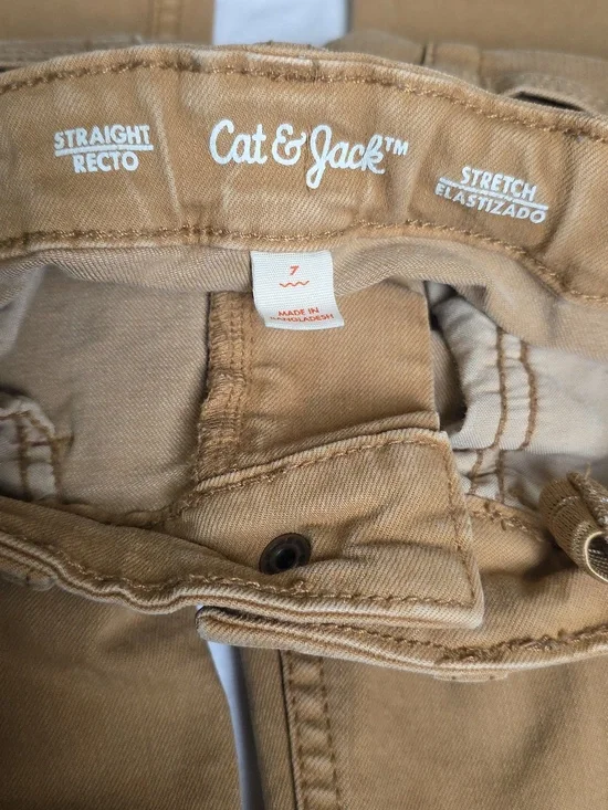 Cat & Jack Boys Size 7 Khaki Pants - Picture 4 of 5